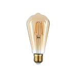 Optonica - Ampoule led ST64 Filament 8W Golden Glass Dimmable E27 Blanc Très Chaud 2500K