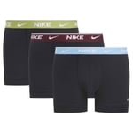 Nike Kalsonger 9P Everyday Essentials Cotton Stretch Trunk D1 Svart/Röd bomull Large Herr
