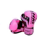 Läderträning boxningshandskar för barn tonåringar kvinnor rosa 12OZ