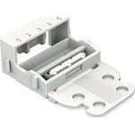 10 st Fästadapter för 5-ledarterminaler Wago 221 – 4 mm², vit