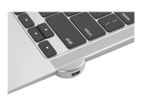 Compulocks Ledge Lock Adapter For Macbook Air 13" M2-M4 With Combination Lock Silver - Låsadapter Till Säkerhetskabel - Med Kombinerat Kabellås - För Apple Macbook Air M2