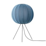 Made By Hand Knit-Wit 60 Round Medium floor lamp Blue stone