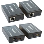 Trade Shop - Hdmi Extender Ethernet Network Cable Lan Over Cat5e Cat6 60 Metres Hdmi 3d 1080p