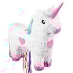 Pinata Enhörning Vit och Rosa