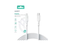 Aukey Cable Ice Usb-Kabel Ice Usb-C - Lightning Mfi 27W Silikon 1,8 M, 2 M, Lightning, Usb C, Hankontakt, Hankontakt, Vit