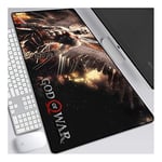ITBT God of War Anime Extended XXL Mousepad,Speed Gaming Mouse Mat,800x300mm Large Anime Mousepad with Non-Slip Rubber Base,3mm Stitched Edges,for Computer PC,D