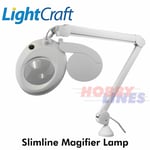 Magnifier Lamp 6300K 125mm glass lens 3 dioptres 1.75x mag LightCraft L8076LED