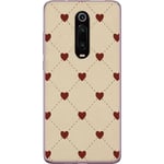 Xiaomi Mi 9T Pro  Genomskinligt Skal Heart Grid
