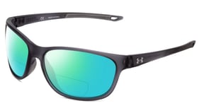 Under Armour Undeniable Unisex Polarized BI-FOCAL Sunglasses Crystal Grey 61 mm