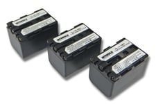 INTENSILO 3x Li-Ion Batterie 3200mAh (7.4V) pour caméscope caméra vidéo photo Sony MVC-CD350, MVC-CD400, MVC-CD500 comme NP-FM70