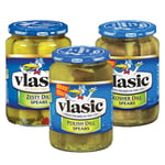 Vlasic Dill Spears Pickles Trio Pack 710ml (Kosher, Polish and Zesty)