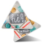 2 x Triangle Stickers 7.5cm - Crochet Knitting Hobby Wool Yarn Fun Decals for Laptops,Tablets,Luggage,Scrap Booking,Fridges #44743