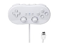 Manette plate Classic Pro pour Nintendo Wii, Wii U - 1,20 m – Blanc - Straße Game ®