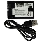 EXTENSILO Batterie compatible avec Blackmagic Micro Studio Camera 4K, Micro Cinema Camera 4K appareil photo (2250mAh, 7,4V, Li-ion), prise USB-C