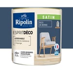 Ripolin - Peinture Murale Toutes Pièces - Satin - 0,5L - Bleu de Béring Bleu de Bering