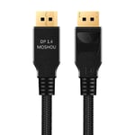 MOSHOU 8K DisplayPort 1.4 Cable - Flexible Nylon Braided DP to DP - Supports HBR3, 8K 60Hz, 4K 144Hz, 2K 165Hz Extreme High Speed 32.4Gbps, Gold Plated, for Laptop PC TV etc-Gaming Monitor Cable (2m)