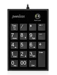 Perixx PERIPAD-202UB, Numeric Keypad for Laptop - USB - Tab Key Feature - Full Size 19 Keys - Big Print Letters - Silent X Type Scissor Keys - Black