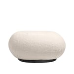 Gubi - Pacha Ottoman Full Upholstered, Soft Black, Cat 5 Dedar Karakorum 001 Ivory - Sittpuffar - Pierre Paulin - Svart - MDF/Trä/Textilmaterial/Skum