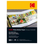 KODAK Photo Sticker Paper A6 X20 | Gloss 120gsm - Neuf