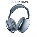 P9 Pro Max Brusreducerande Hörlurar – Bluetooth 5.3 Trådlös Mikrofon för iPhone & iPad blue