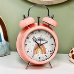 Rainbow Alarm Clock Pink Nursery Childrens Kids Bedroom Bedside Table Decoration