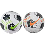 NIKE CU8047-101 Academy Recreational soccer ball Unisex Adult WHITE/BLACK/TOTAL ORANGE Size 5 & CU8047-100 Academy Recreational soccer ball Unisex WHITE/BLACK/VOLT Size 5