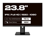 Écran PC Bureautique | 23.8" | FULL HD | USB-C (+ charge 65W)