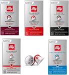 Illy Espresso – Nespresso Compatible Coffee Capsules. All 5 Blends Variety Pack: