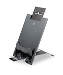 BakkerElkhuizen ErgoQ Hybrid Pro Combination Tablet/Laptop Stand Featuring 10 Tablet Height Adjustments/5 Laptop Height Adjustments, Lightweight Aluminium - Dark Grey
