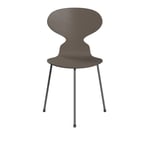 Fritz Hansen - Myran 3100 färgad askfanér stålstativ deep clay - Matstolar - Arne Jacobsen - Brun - Metall/Trä