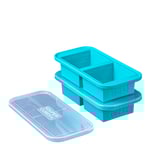 Souper Cubes - Matförvaring och Lock Silikon 2-cup 2x500 ml 2-pack Blå
