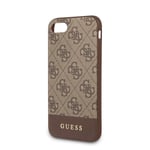 Guess 4G Glitter Circle Logo Collection Case for Apple iPhone SE 2020/8 Brown