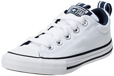 CONVERSE Chuck Taylor All Star Street Sneaker, White/Navy/Black, 2 UK