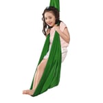 YANFEI Indoor Kids Therapy Swing Toy Set Nylon Snuggle Sensory Swing Snuggle Cuddle Hammock Seat For Children With Autism, ADHD, Aspergers (Color : GRASS GREEN, Size : 150X280CM/59X110IN)