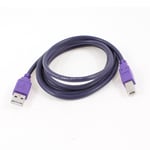 Dark Purple Male to Male USB 2.0 A to B Computer Printer Scanner Cable 1.5M