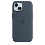 Apple Silikonskal med MagSafe till iPhone 15 – stormblå