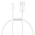 Baseus Superior kabel USB Lightning 2,4A 0,25 m Vit (CALYS-02)