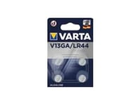 Varta 04276 101 404, Engångsbatteri, Lr44, Alkalisk, 1,5 V, 4 Styck, 130 Mah