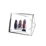 Umbra Prisma Picture Frame, 4 x 6 Photo Display for Desk or Wall, Chrome