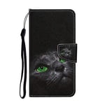 Samsung Galaxy A40 Case Phone Cover Flip Shockproof PU Leather with Stand Magnetic Money Pouch TPU Bumper Gel Protective Case Wallet Case Black cat
