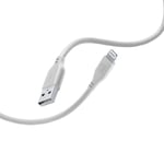 Cellularline mjuk kabel - USB-A till Lightning-kabel MFi-certifierad 1,2 m (grå)