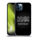Head Case Designs Officially Licensed AC/DC ACDC Back In Black Song Titles Soft Gel Case Compatible With Apple iPhone 12 / iPhone 12 Pro