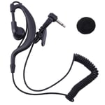 Öronkrok Hörlurar 3,5 mm G-formad Jack Lyssna Endast Hörlur Headset För Kenwood Radio Högtalare Mic För