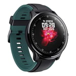KYLN 1.3 inch Full touch Round Screen Smart watch IP68 Waterproof Blood Oxygen Men Sport Smartwatch For Android IOS-Green
