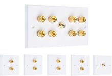 Complete 4.1 Surround Sound Speaker Wall Face Plate Kit