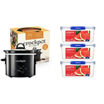 Crockpot Slow Cooker 1.8L and 3 Sistema KLIP IT PLUS 3.35L Food Storage Containers