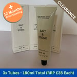 3x Salt & Stone Lightweight Sheer Daily Mineral Sun Screen Cream SPF 40 - 2/24