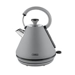 Tower T10079GRY Sera Pyramid Kettle with Smoked Black Trim, 1.7L, 3KW, Grey
