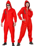 Röd Papirhuset / Money Heist Inspirerad Jumpsuit - Kostym Unisex