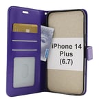 Crazy Horse Wallet iPhone 14 Plus (6.7) (Lila)